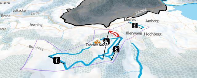 Piste map of the resort Zahmer Kaiser