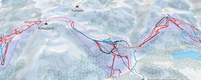 Piste map of the resort Zillertal Arena