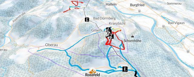 Piste map of the resort Zinkenlifte – Dürrnberg (Hallein)