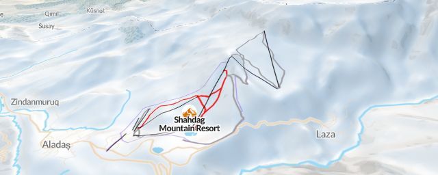 Piste map of the resort Shahdag Mountain Resort