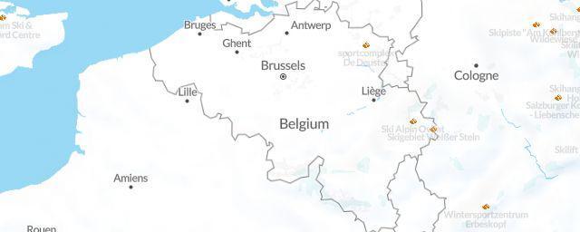 Piste map of the region Belgium