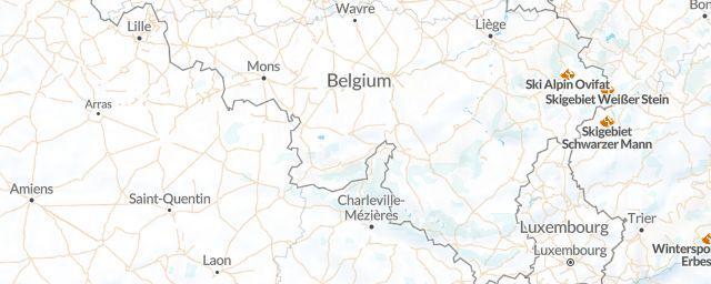 Piste map of the region Walloon