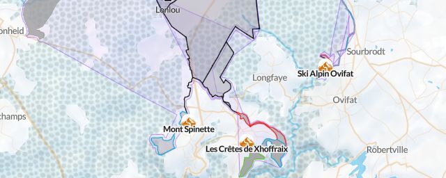 Piste map of the resort Les Crêtes de Xhoffraix