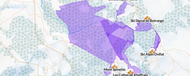 Piste map of the resort Mont Spinette