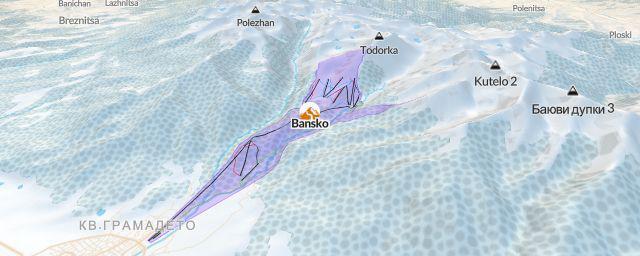 Piste map of the resort Bansko
