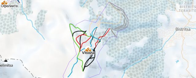Piste map of the resort Vitosha