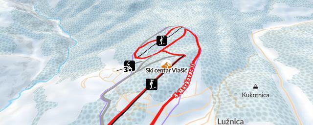Piste map of the resort Ski centar Vlašić