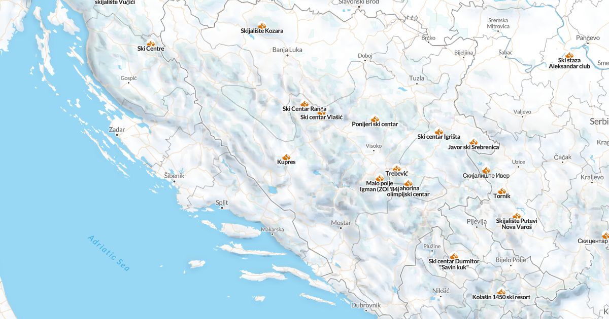 Map of Fed. of Bos. & Herz.