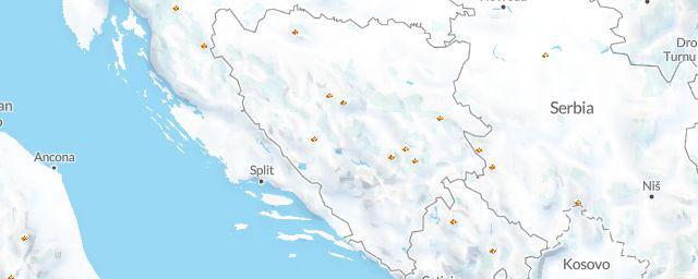 Piste map of the region Bosnia and Herz.