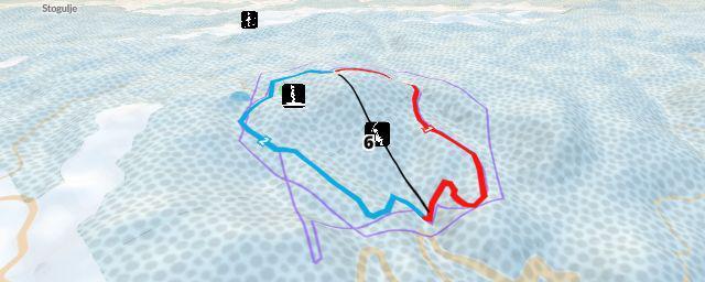 Piste map of the resort Igrišta olimpijski centar