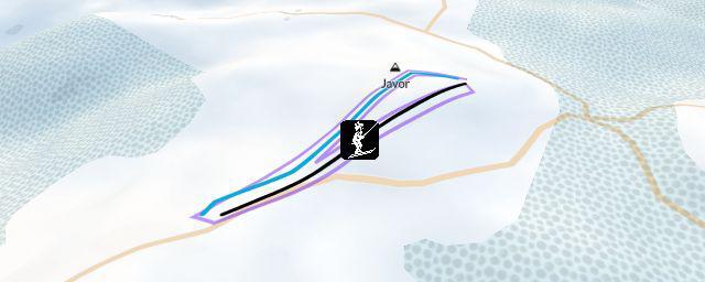 Piste map of the resort Javor ski Srebrenica