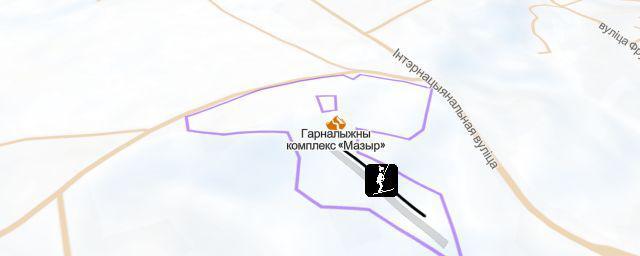 Piste map of the resort Гарналыжны комплекс «Мазыр»