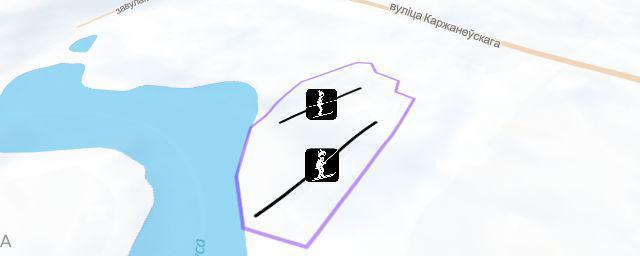 Piste map of the resort Лысуха