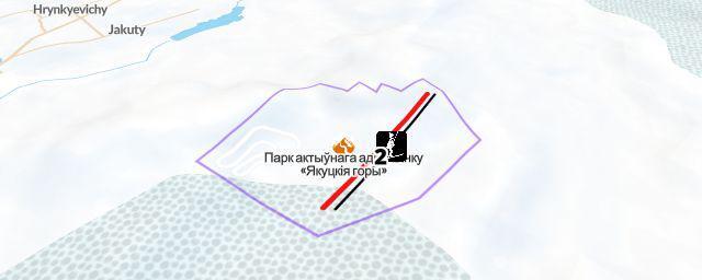 Piste map of the resort Парк актыўнага адпачынку «Якуцкія горы»