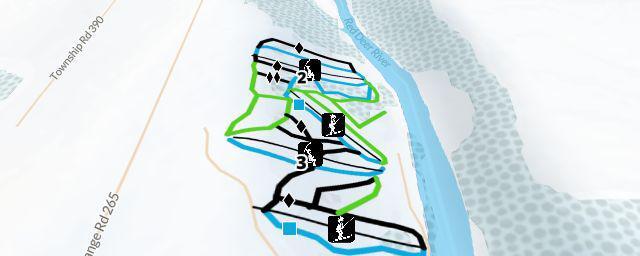 Piste map of the resort Canyon Ski Resort