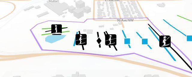 Piste map of the resort Edmonton Ski Club