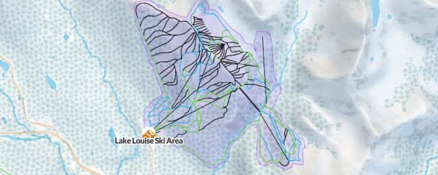Piste map of the resort Lake Louise Ski Area