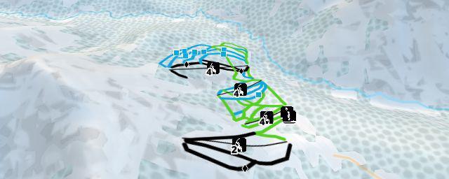 Piste map of the resort Mt. Norquay