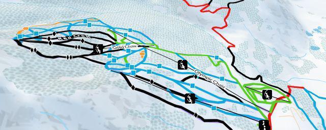 Piste map of the resort Nakiska