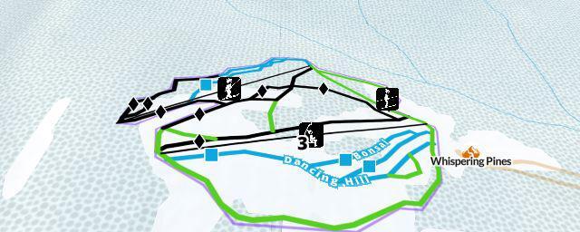Piste map of the resort Whispering Pines