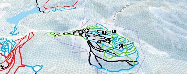 Piste map of the resort Apex Mountain Resort