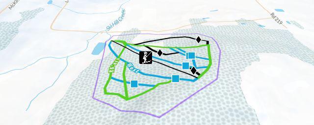 Piste map of the resort Bear Mountain Ski Hill