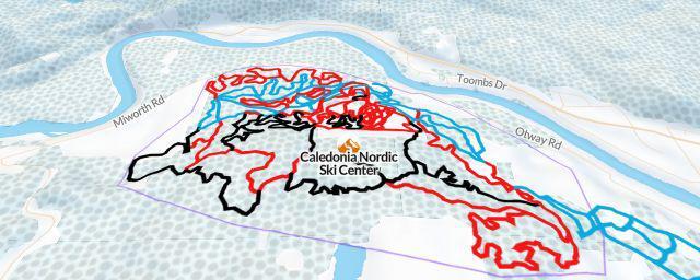 Piste map of the resort Caledonia Nordic Ski Center