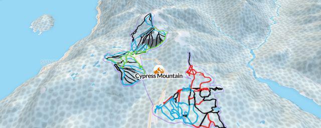 Piste map of the resort Cypress Mountain