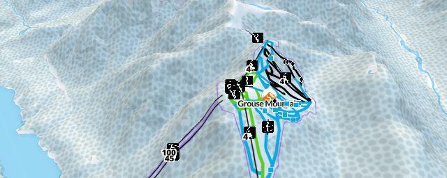 Piste map of the resort Grouse Mountain