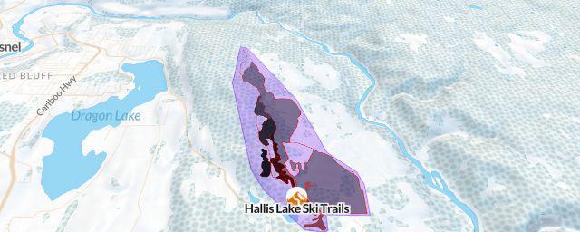 Piste map of the resort Hallis Lake Ski Trails