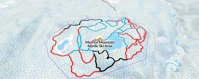 Piste map of the resort Morrice Mountain Nordic Ski Area