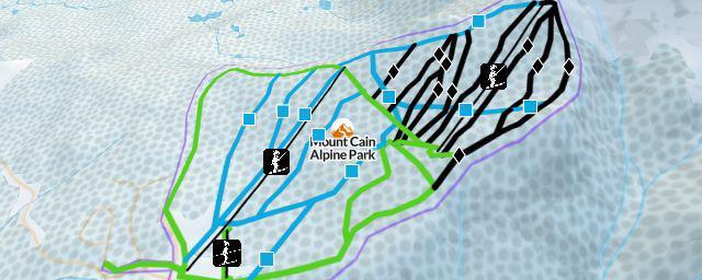 Piste map of the resort Mount Cain Alpine Park