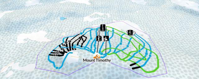 Piste map of the resort Mount Timothy