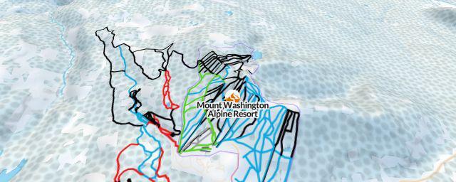 Piste map of the resort Mount Washington Alpine Resort