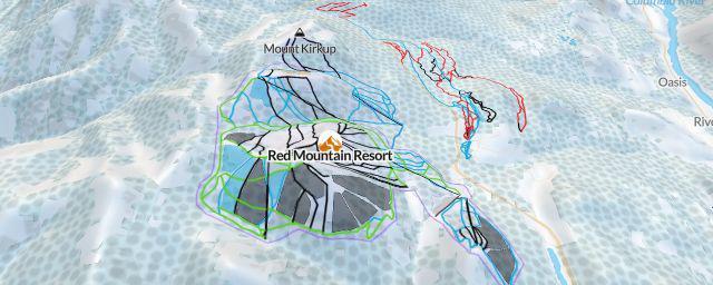 Piste map of the resort Red Mountain Resort