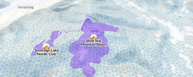 Piste map of the resort Silver Star Mountain Resort