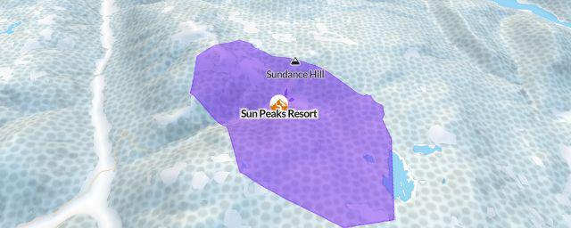 Piste map of the resort Sun Peaks Resort