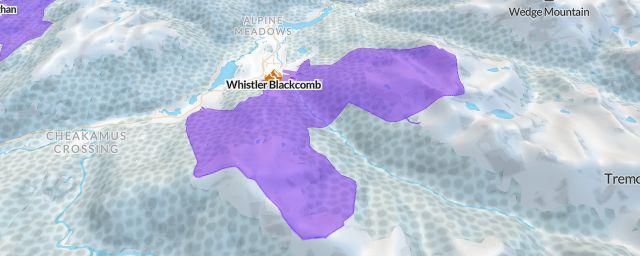 Piste map of the resort Whistler Blackcomb