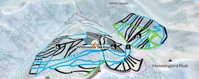 Piste map of the resort Whitewater Ski Resort