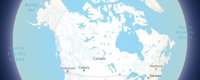 Piste map of the region Canada