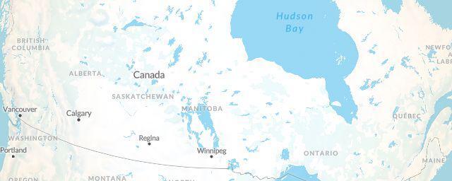 Piste map of the region Manitoba