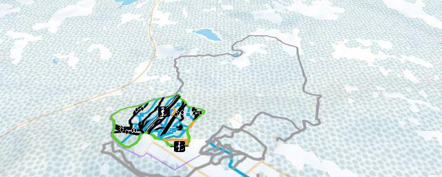 Piste map of the resort Crabbe Mountain