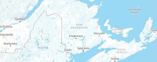 Piste map of the region New Brunswick