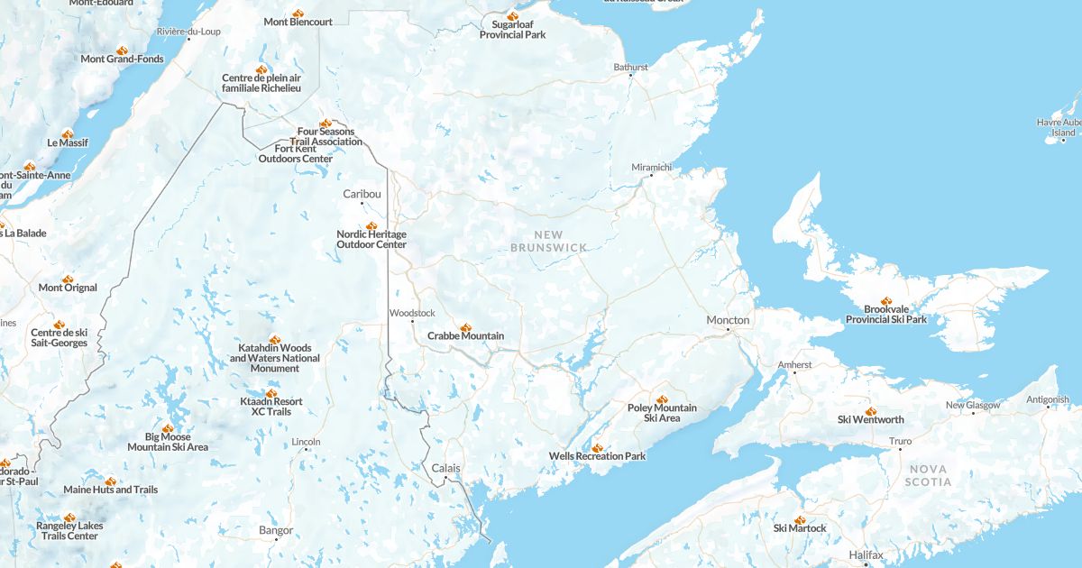 Map of New Brunswick