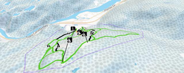 Piste map of the resort Marble Mountain