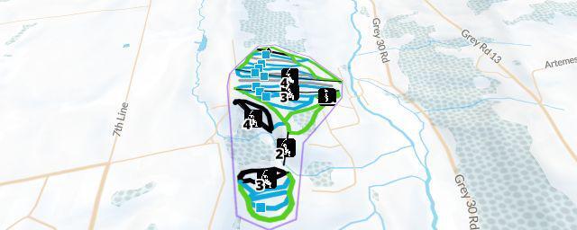 Piste map of the resort Beaver Valley