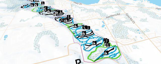 Piste map of the resort Blue Mountain Ski Resort
