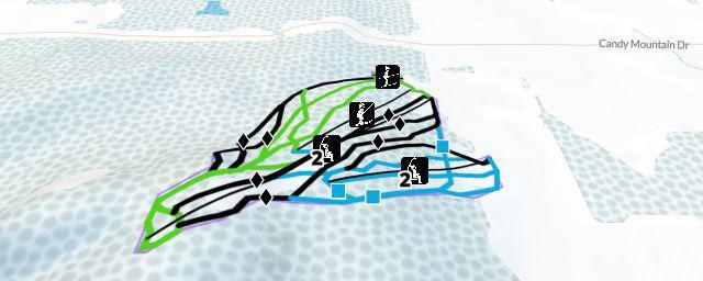 Piste map of the resort Candy Mountain Ski Area