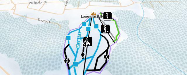 Piste map of the resort Laurentian Ski Hill