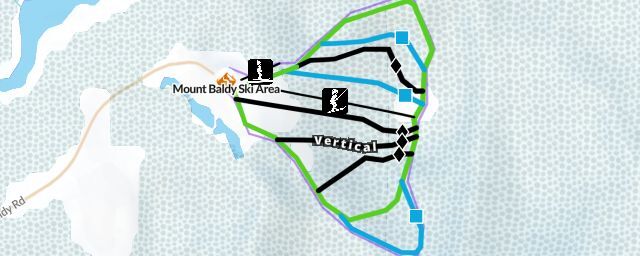 Piste map of the resort Mount Baldy Ski Area